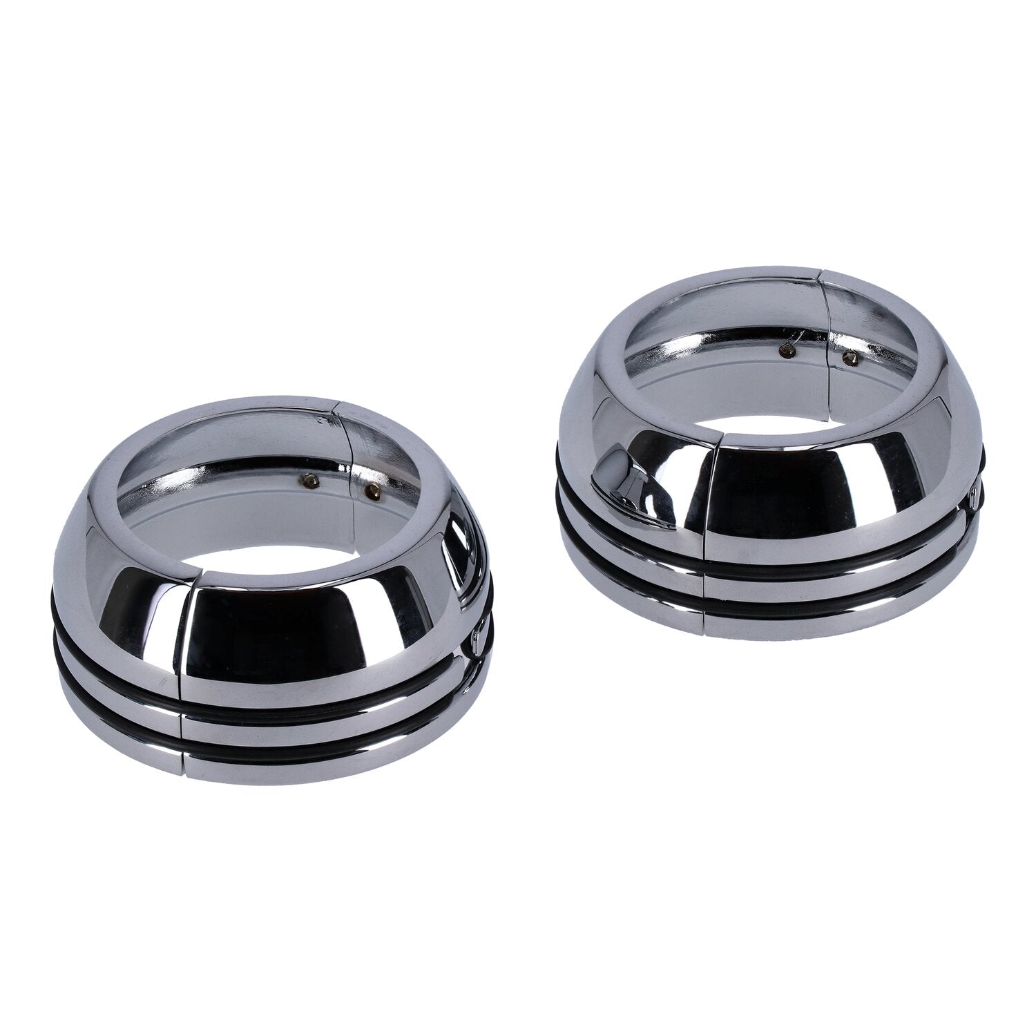 MCS 2-piece chrome fork boot covers