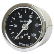 Marshall oil pressure gauge 0-100 PSI - Stainless housing