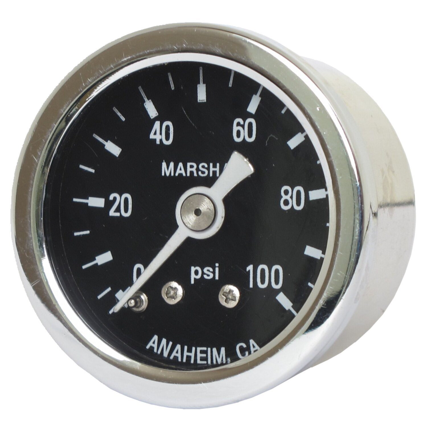 Marshall oil pressure gauge 0-100 PSI - Stainless housing