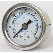 Marshall oil pressure gauge 0-60 PSI - Stainless housing