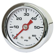 Marshall oil pressure gauge 0-60 PSI - Stainless housing