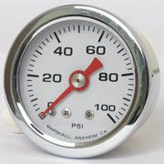 Marshall oil pressure gauge 0-100 PSI - Stainless housing