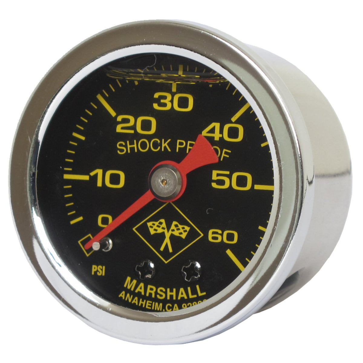 Marshall oil pressure gauge 0-60 PSI - Stainless housing
