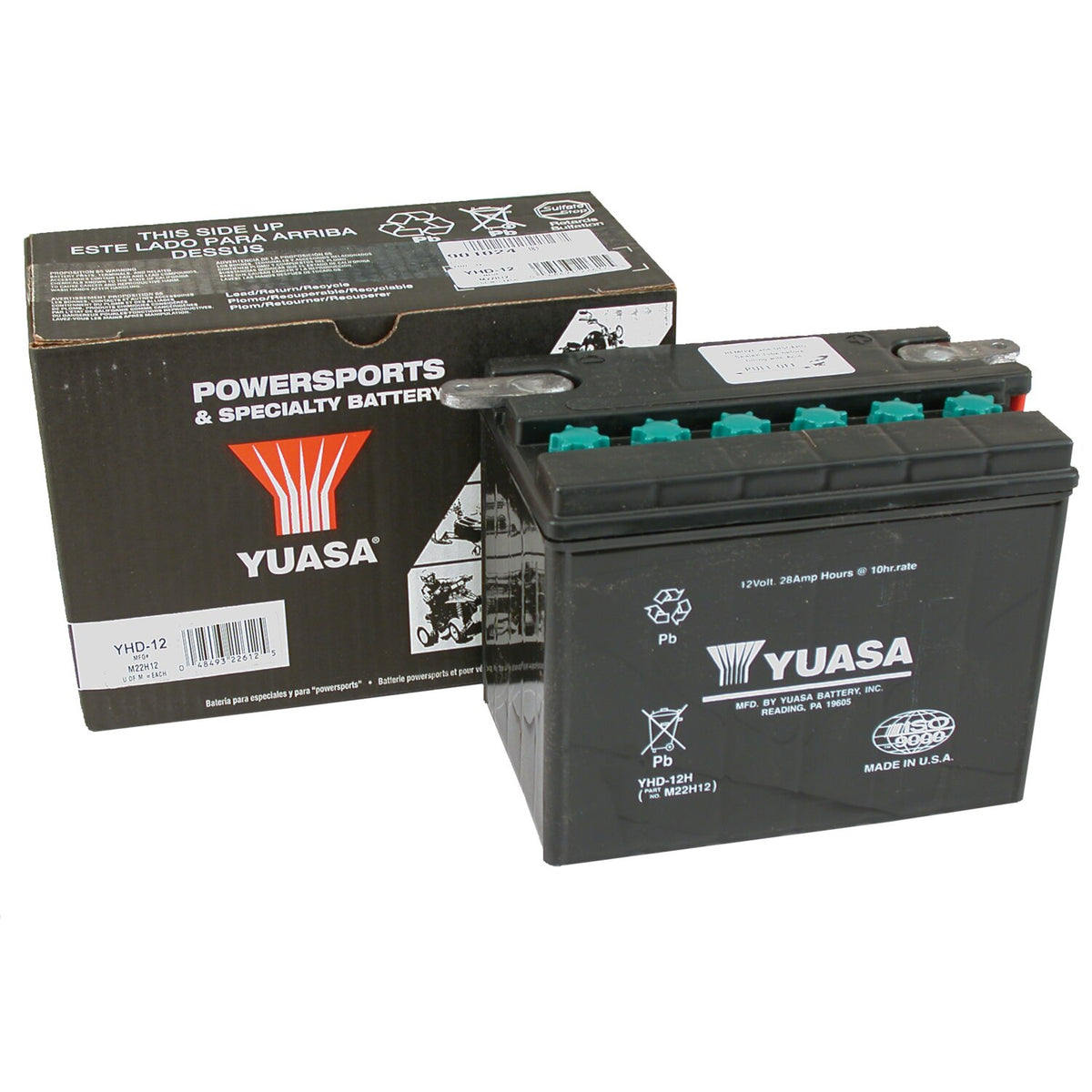 Yuasa 12V lead-acid battery - 28Ah
