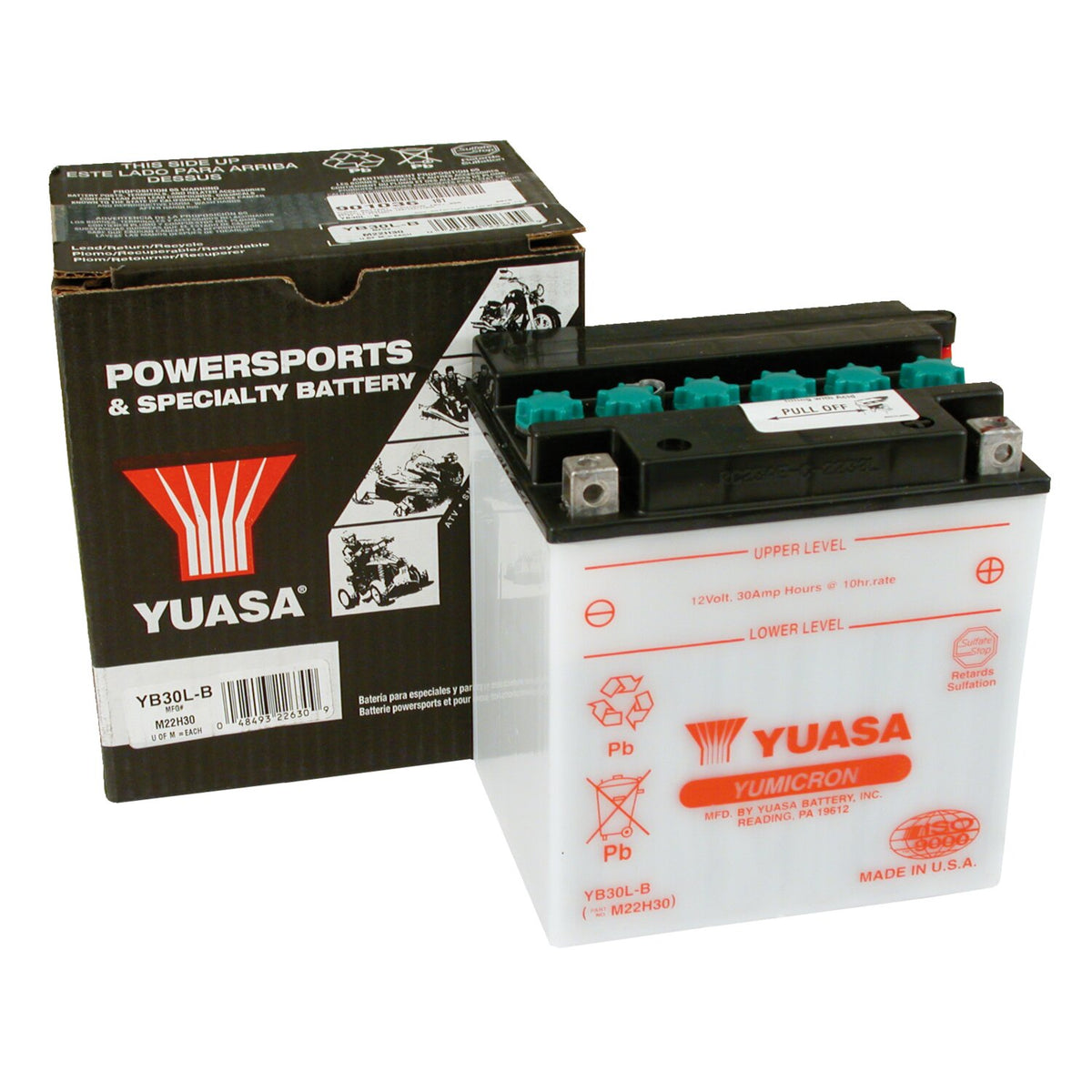 Yuasa Yumicron 12V lead-acid battery YB30L-B - 30Ah