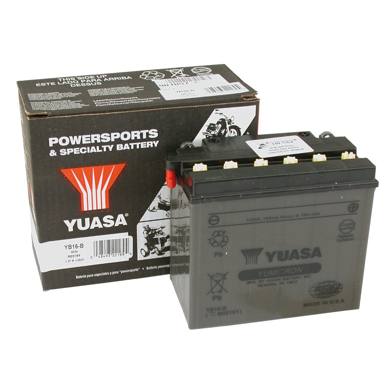 Yuasa Yumicron 12V lead-acid battery YB16-B - 19Ah