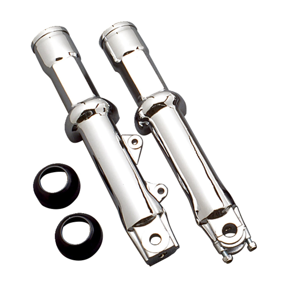 MCS Lower fork legs single disc - Chrome