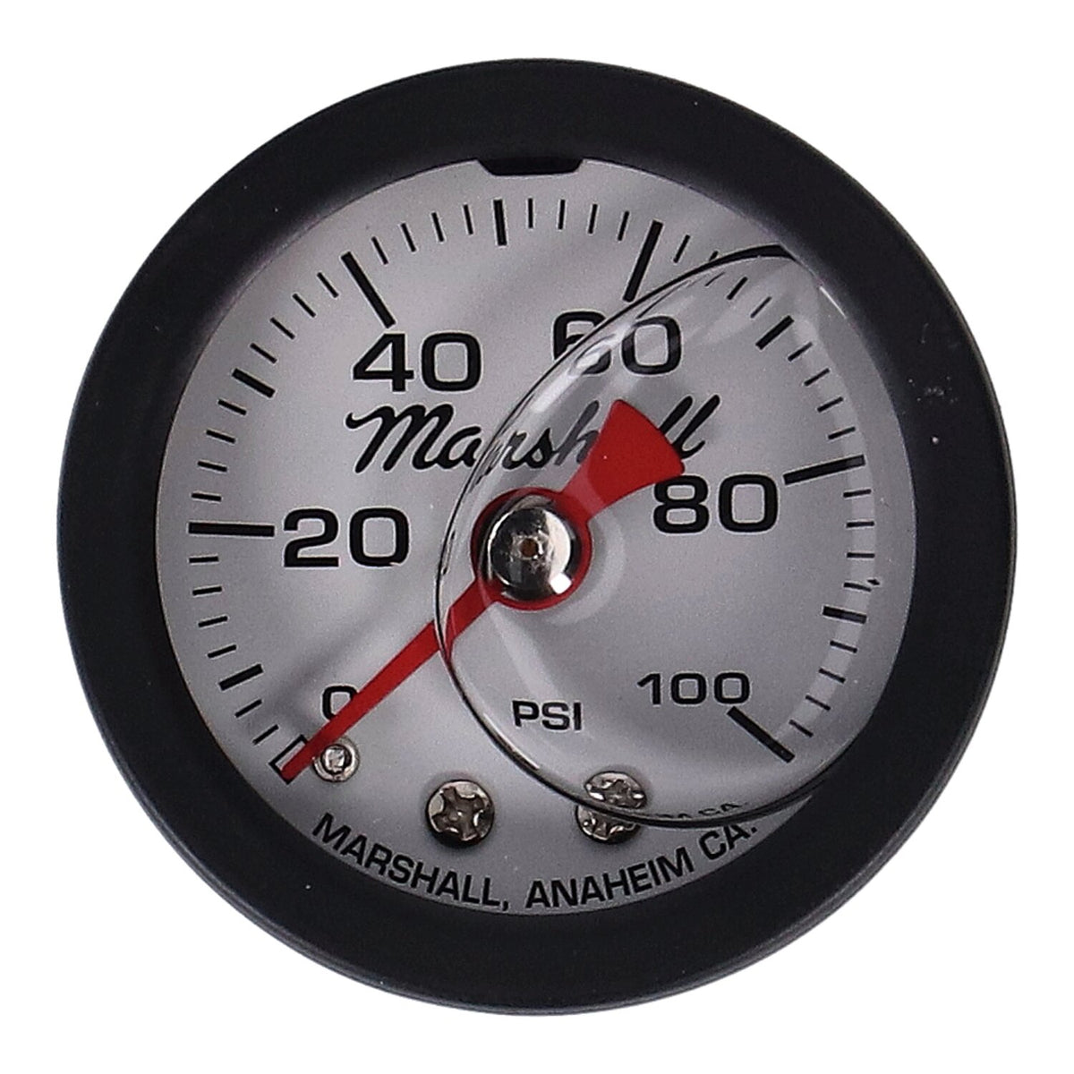 Marshall oil pressure gauge 0-100 PSI - Black housing