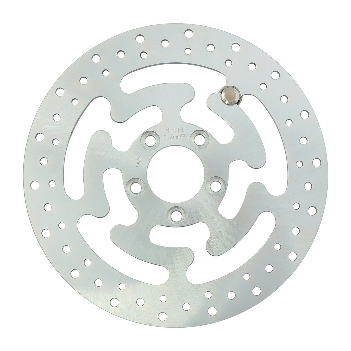 MCS Brake rotor rear drilled - Zinc plated steel