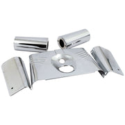 MCS Fork panel kit 5-piece - Ribbed - Chrome