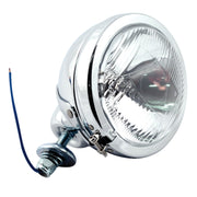 MCS FL style spotlamp 4-1/2" - Chrome ribbed/clear lens