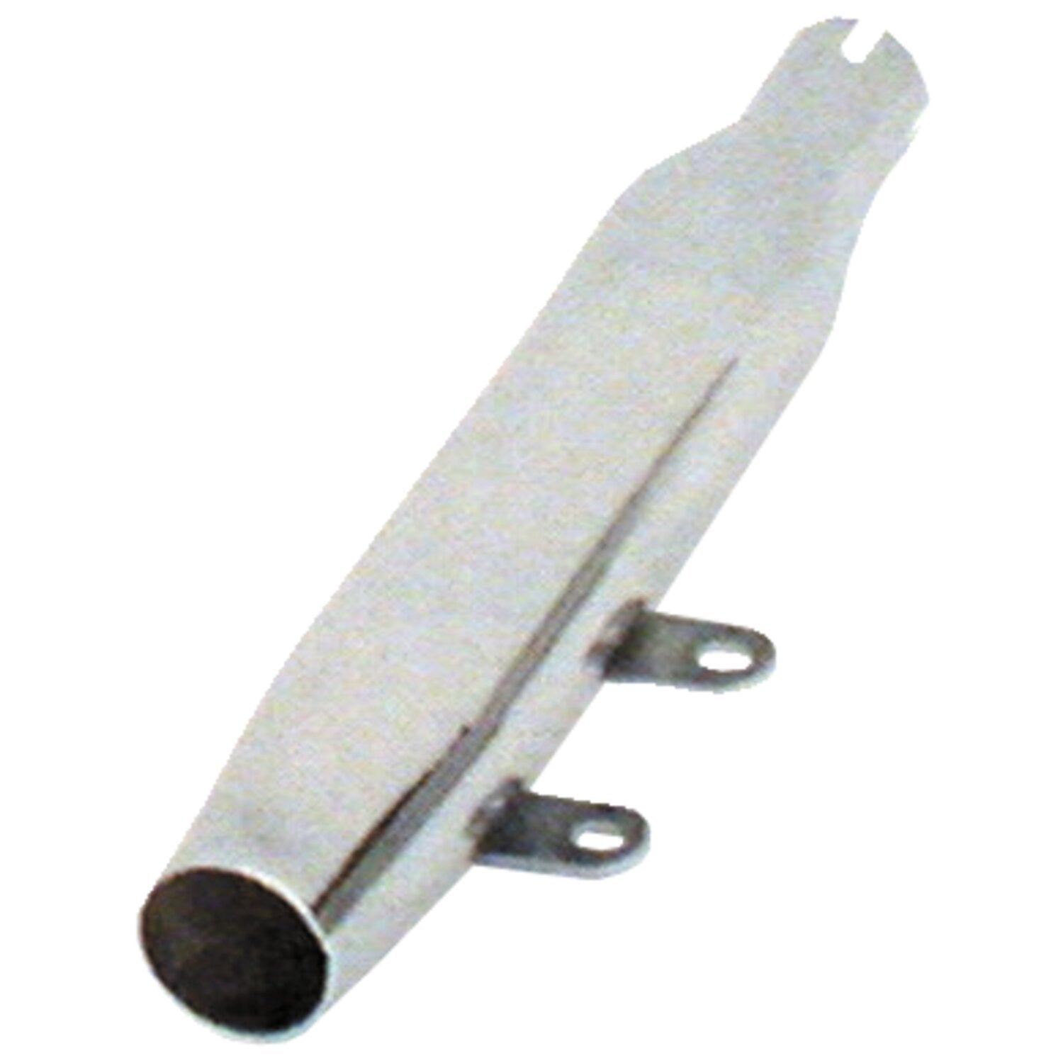 Paughco replacement slip-on muffler - Slash cut - Chrome