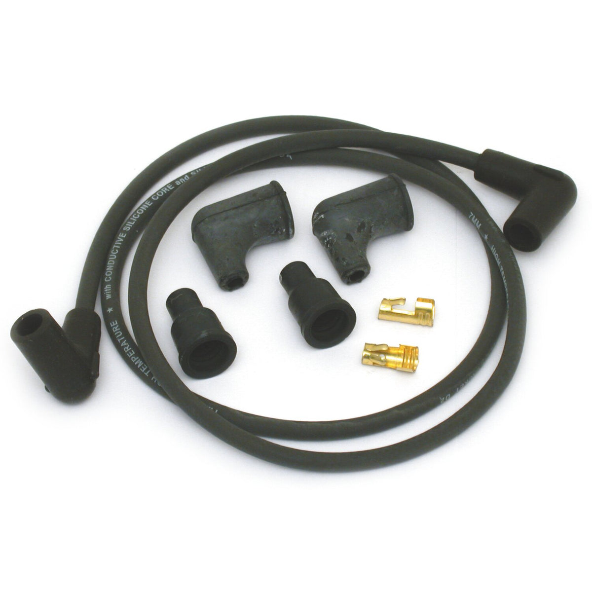 Dynatek univ - 7mm spark plug wire set 90° plug boot - Black