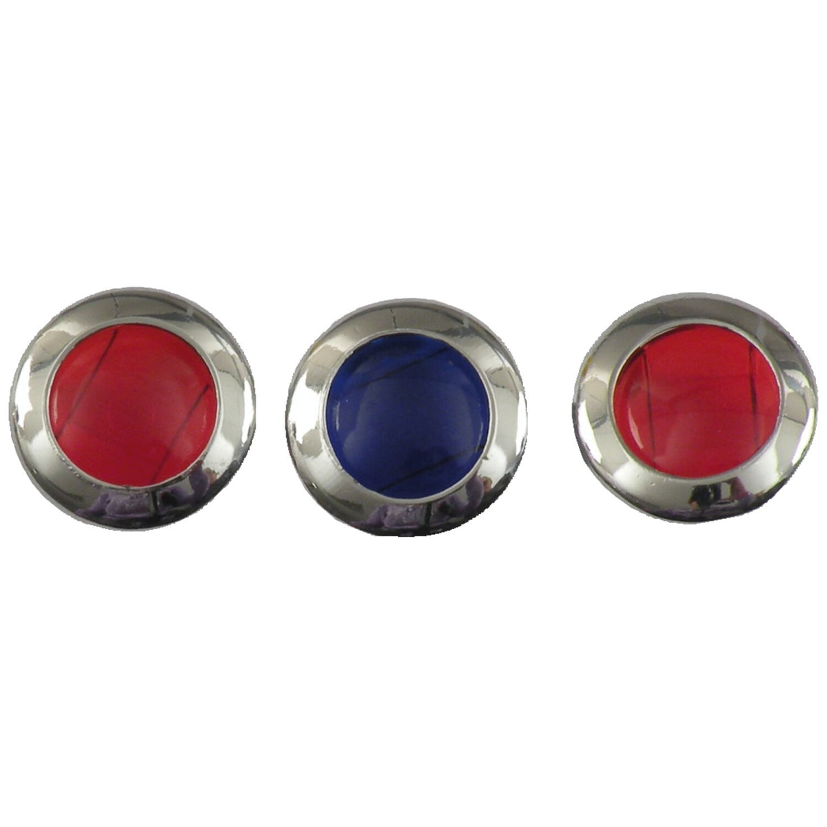 MCS Replacement lens set for 3-light (62-67) dash - Red & Blue