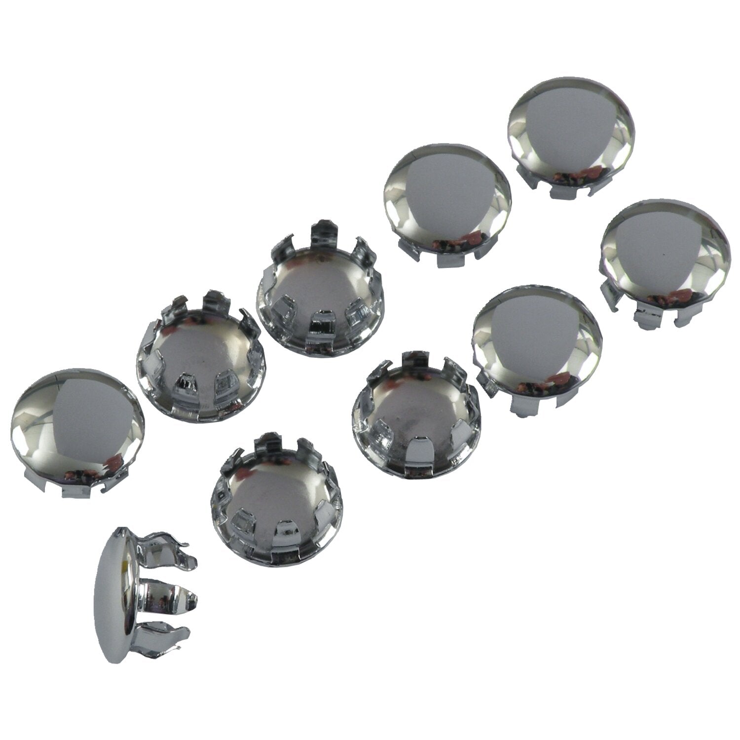 MCS Lowrider dash plugs small - Chrome