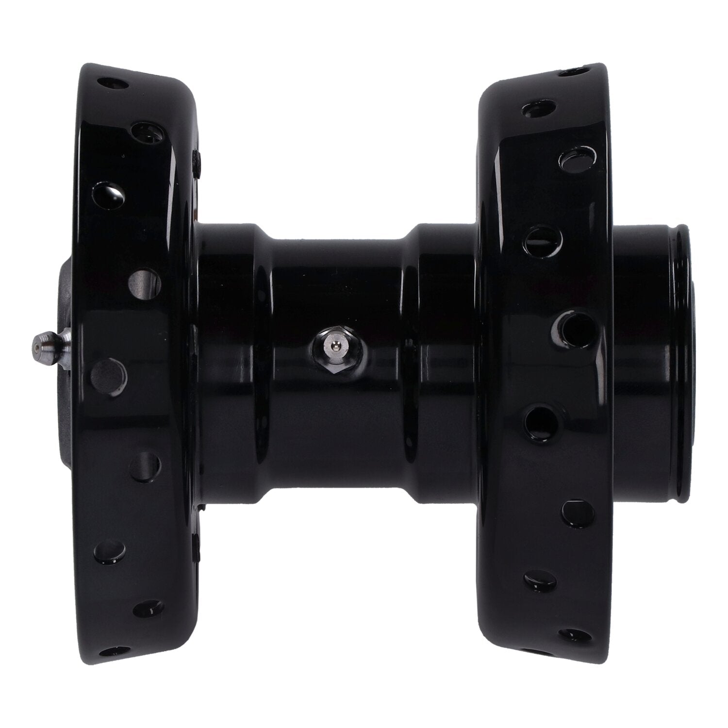 V-Twin Mfg Custom Star hub for OEM axle - Black with chrome star