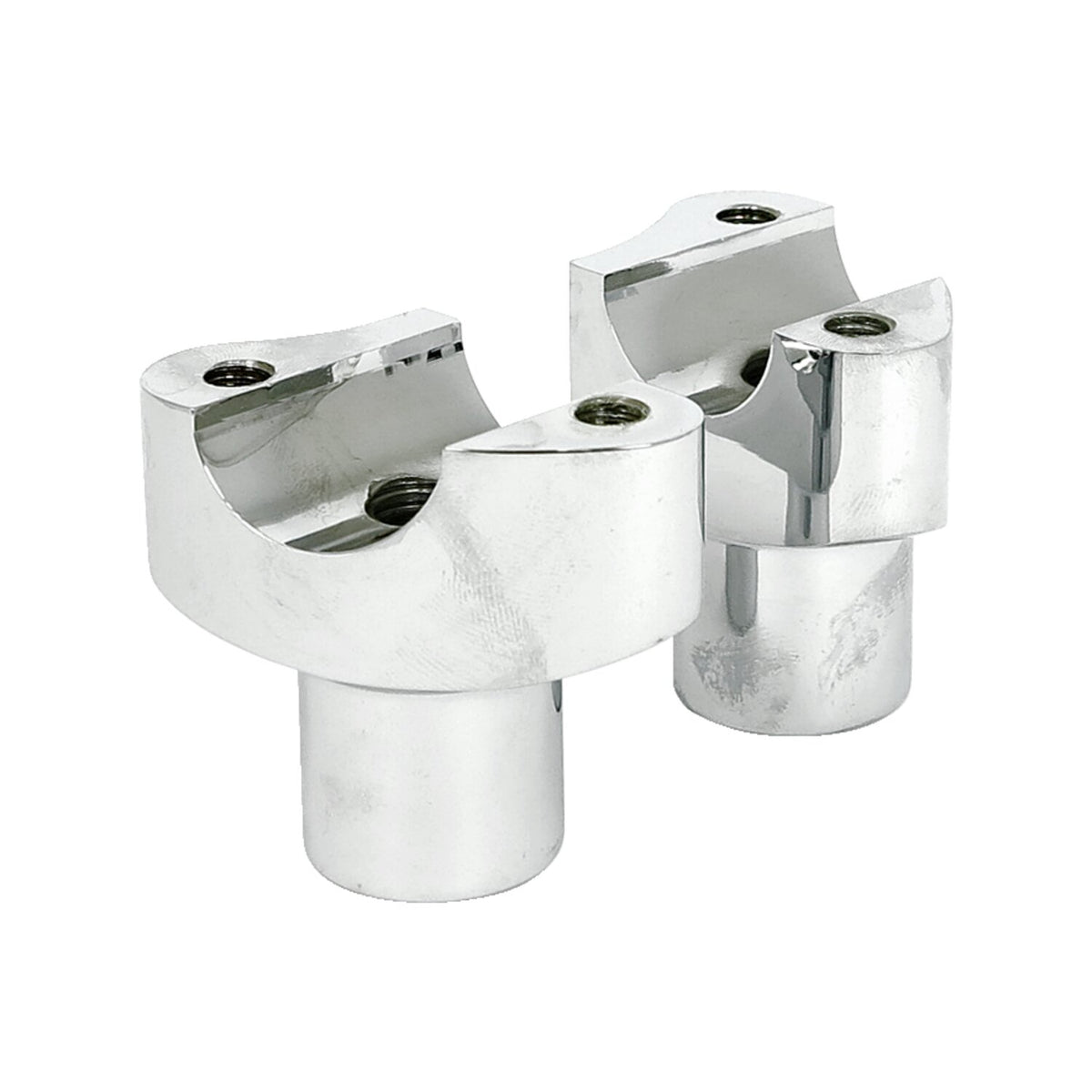 MCS Forged aluminum risers straight 2" rise - Chrome