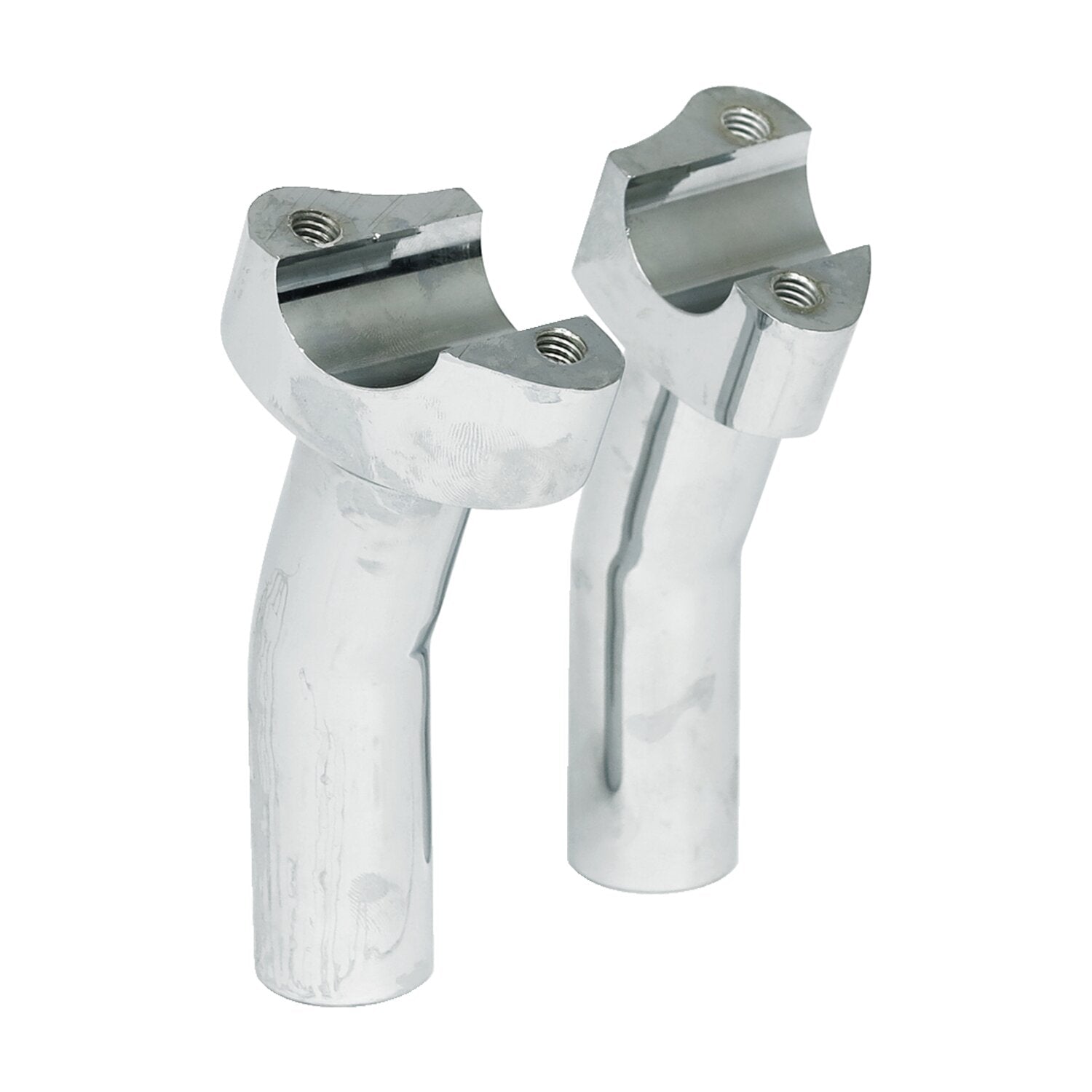 MCS Forged aluminum risers pullback 4-1/2" rise - Chrome