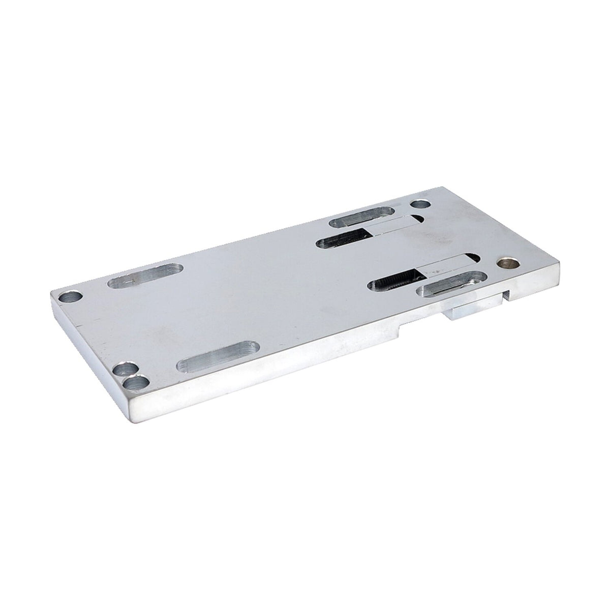 MCS 4-speed transmission mount plate - adjustable - Chrome