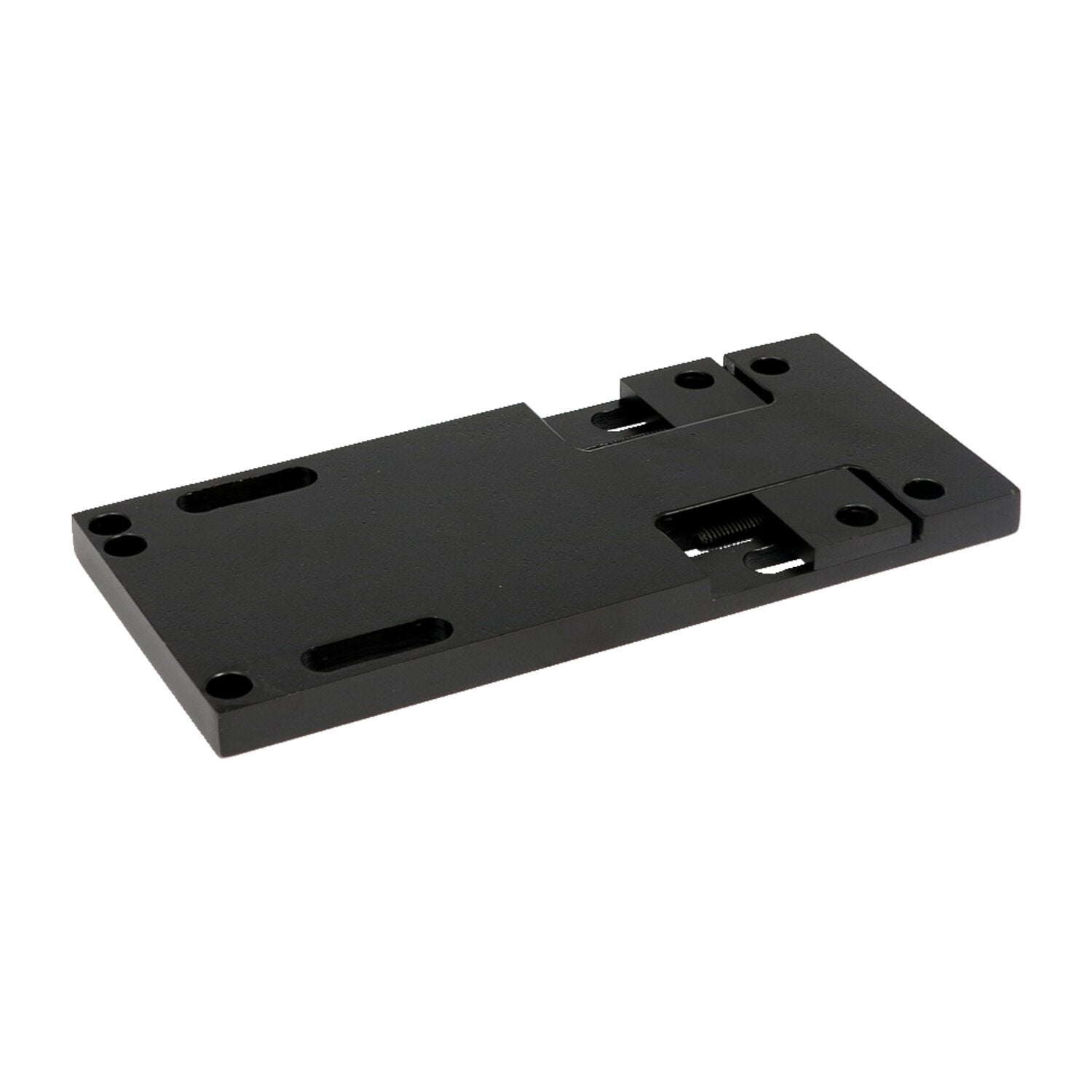 MCS 4-speed transmission mount plate - adjustable - Black