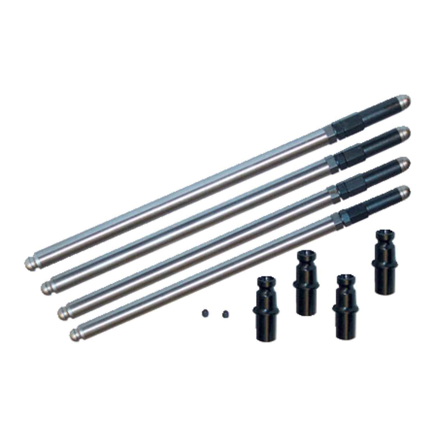 S&S adj - chromoly pushrods with solid converters - +.200"