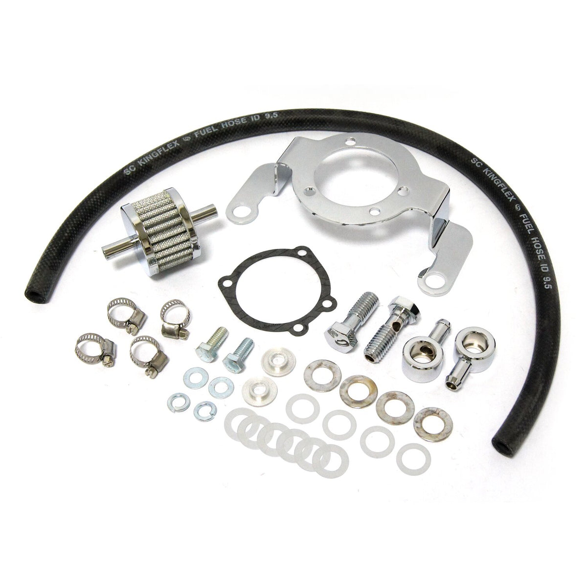 MCS Air cleaner adapter bracket kit - Chrome