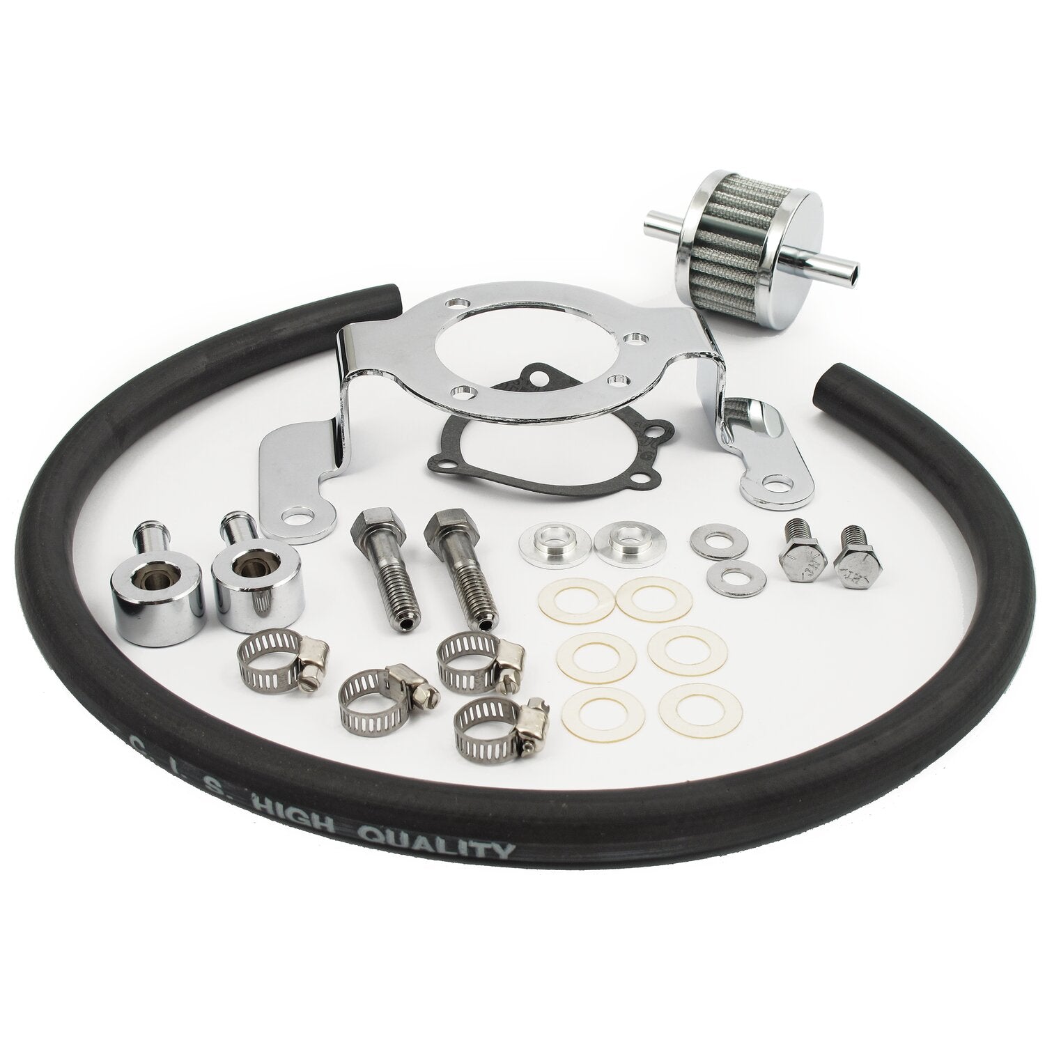 MCS Air cleaner adapter bracket kit - Chrome