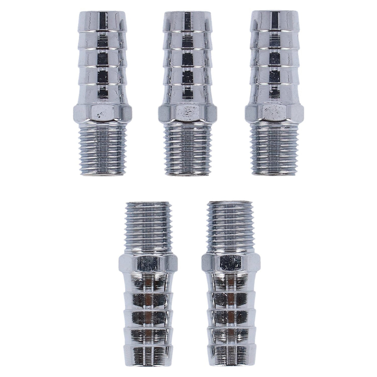 Gardner-Westcott Oil line fitting straight - 1/4" NPT to 1/2" hose - Chrome