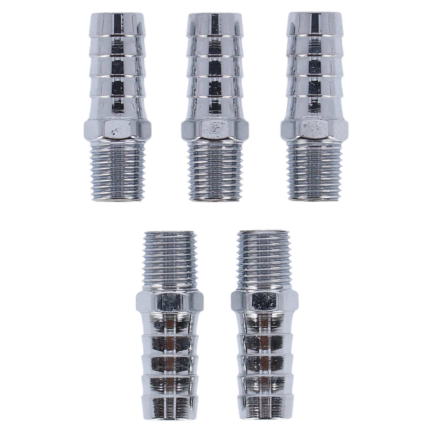 Gardner-Westcott Oil line fitting straight - 1/4" NPT to 1/2" hose - Chrome