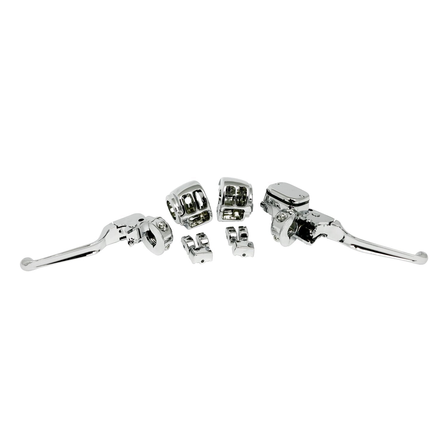 MCS Handlebar control kit chrome 9/16" bore