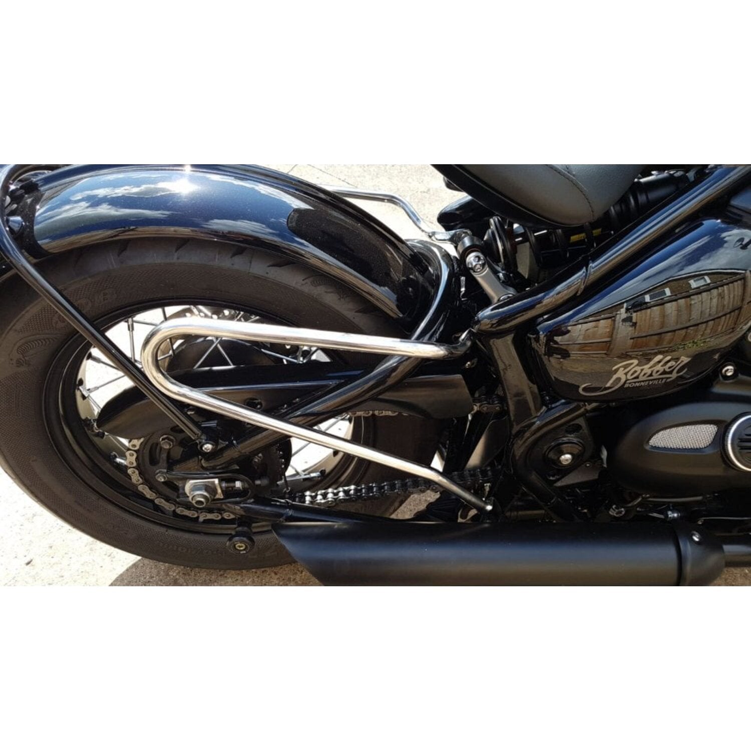 Motone Triumph saddlebag support - Polished stainless