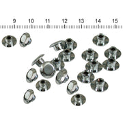 MCS Push-in mushroom allen head plugs 1/4" - Chrome