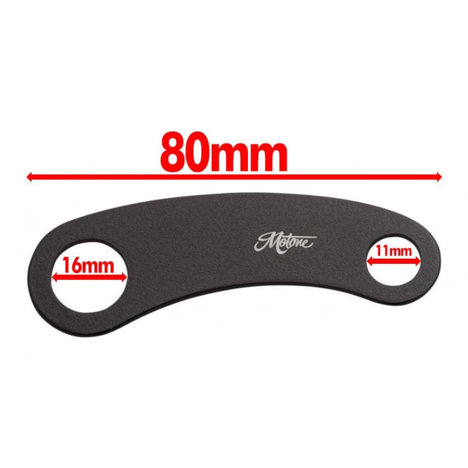 Motone turn signal brackets top shock mount - Black