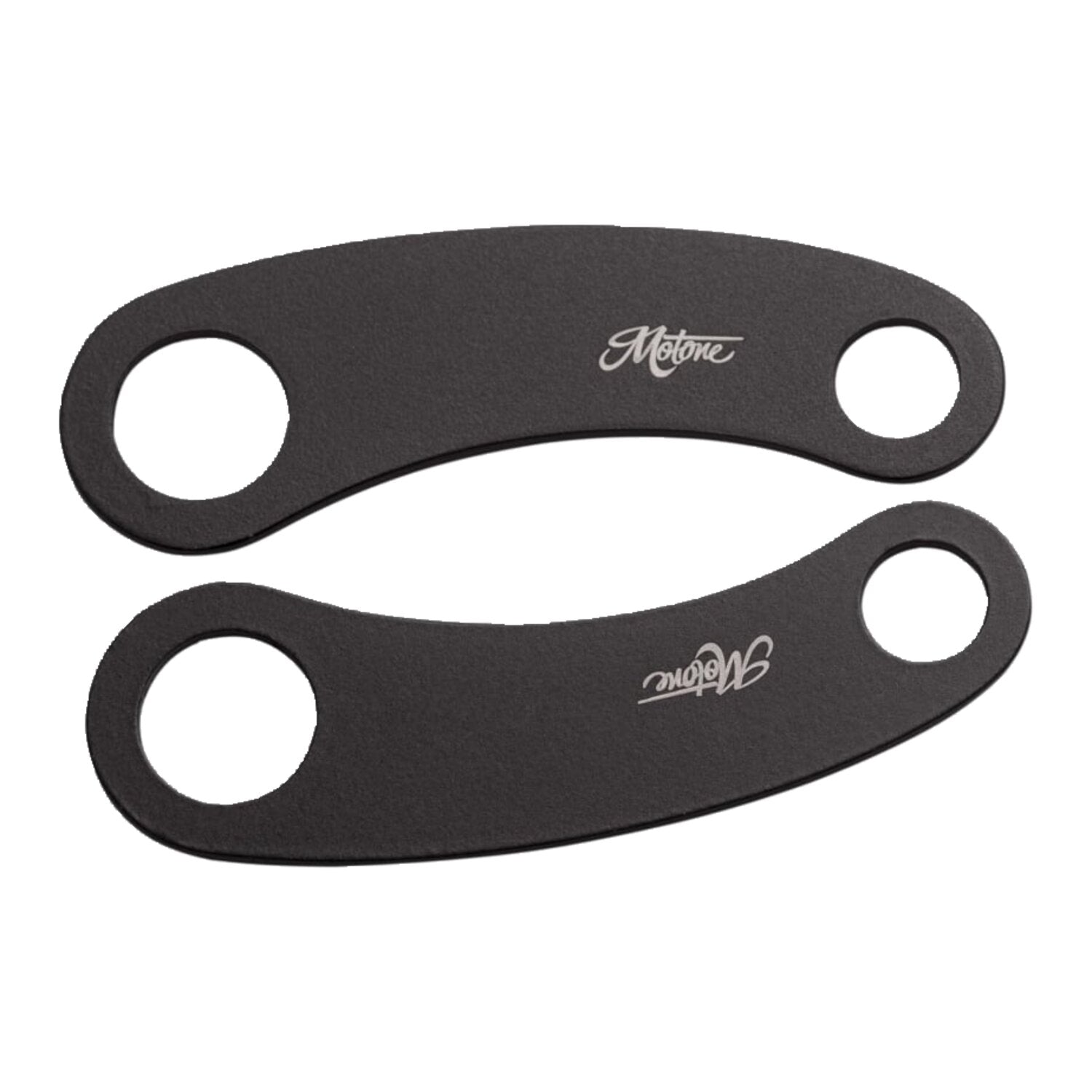 Motone turn signal brackets top shock mount - Black