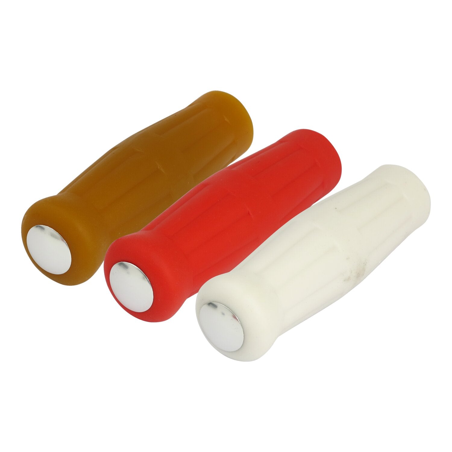 MCS Handlebar grip end plug set - Silver