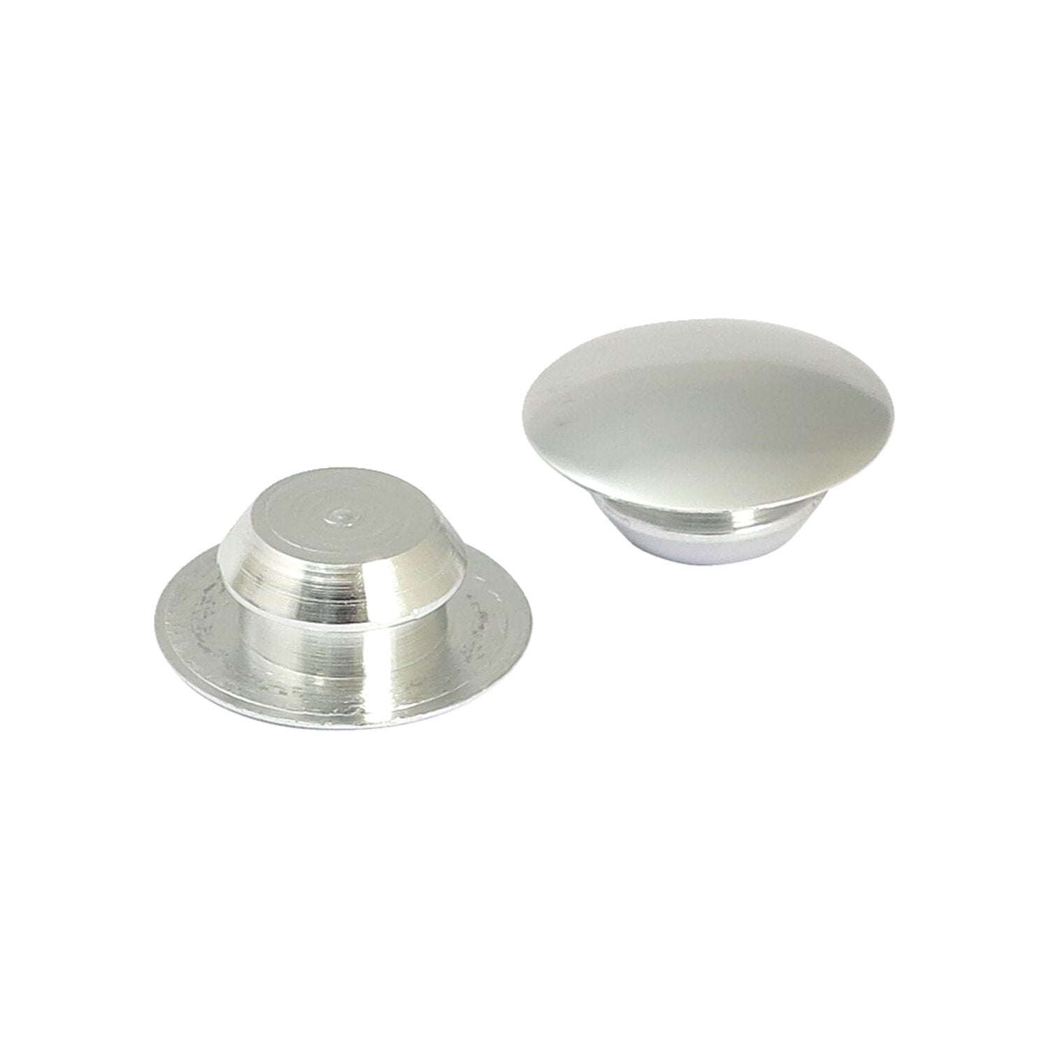 MCS Handlebar grip end plug set - Silver