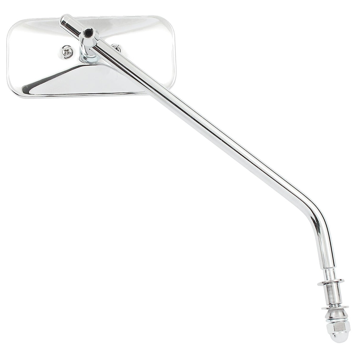 MCS Small rectangular mirror - long stem chrome