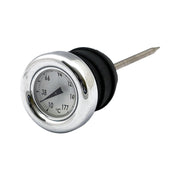 MCS Oil tank dipstick with temperature gauge - Chrome white face