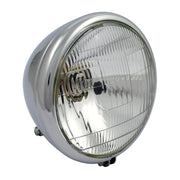 MCS 6-1/2" bullet style headlamp - Chrome - 12v H4