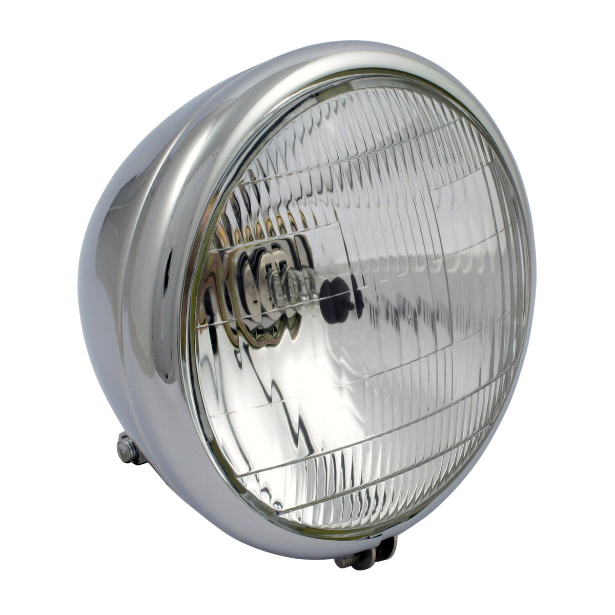 MCS 6-1/2" bullet style headlamp - Chrome - 12v H4