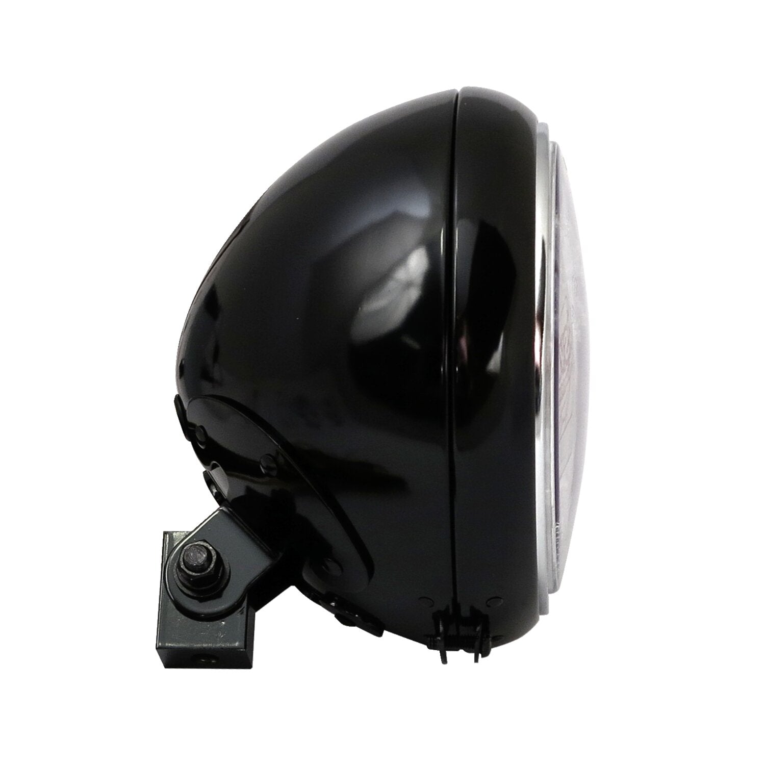 MCS 7" H4 headlamp for FL models - Clear lens - Black