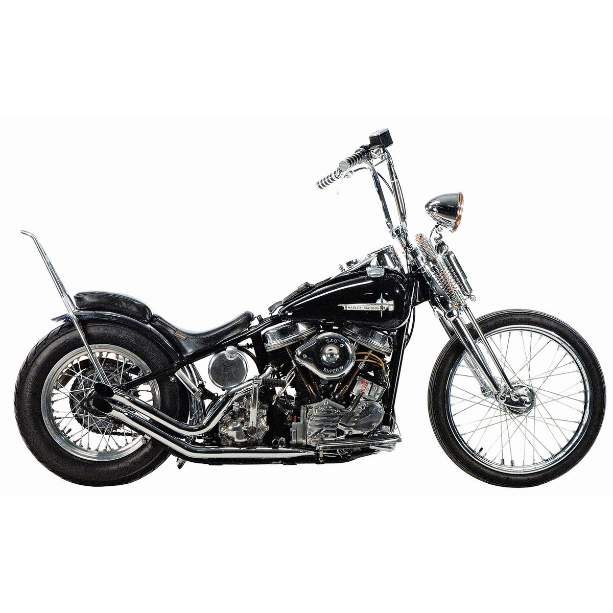 Paughco Upswept head pipes - Gooseneck - over Transmission