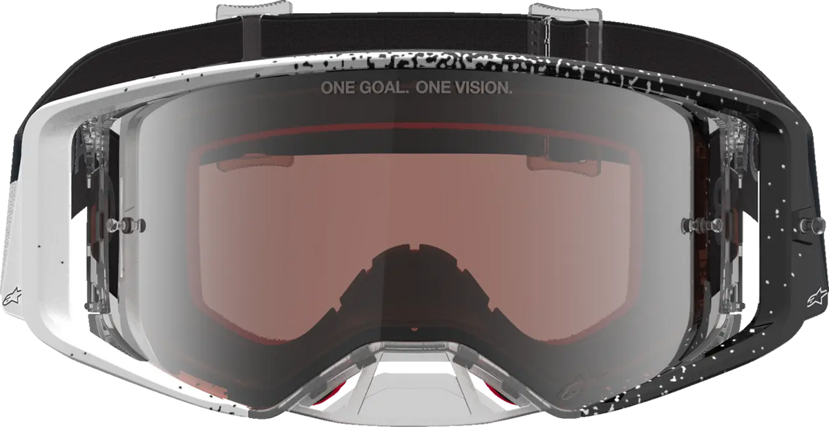 Alpinestars Supertech Hiten Goggles White Black Mirror-Silver