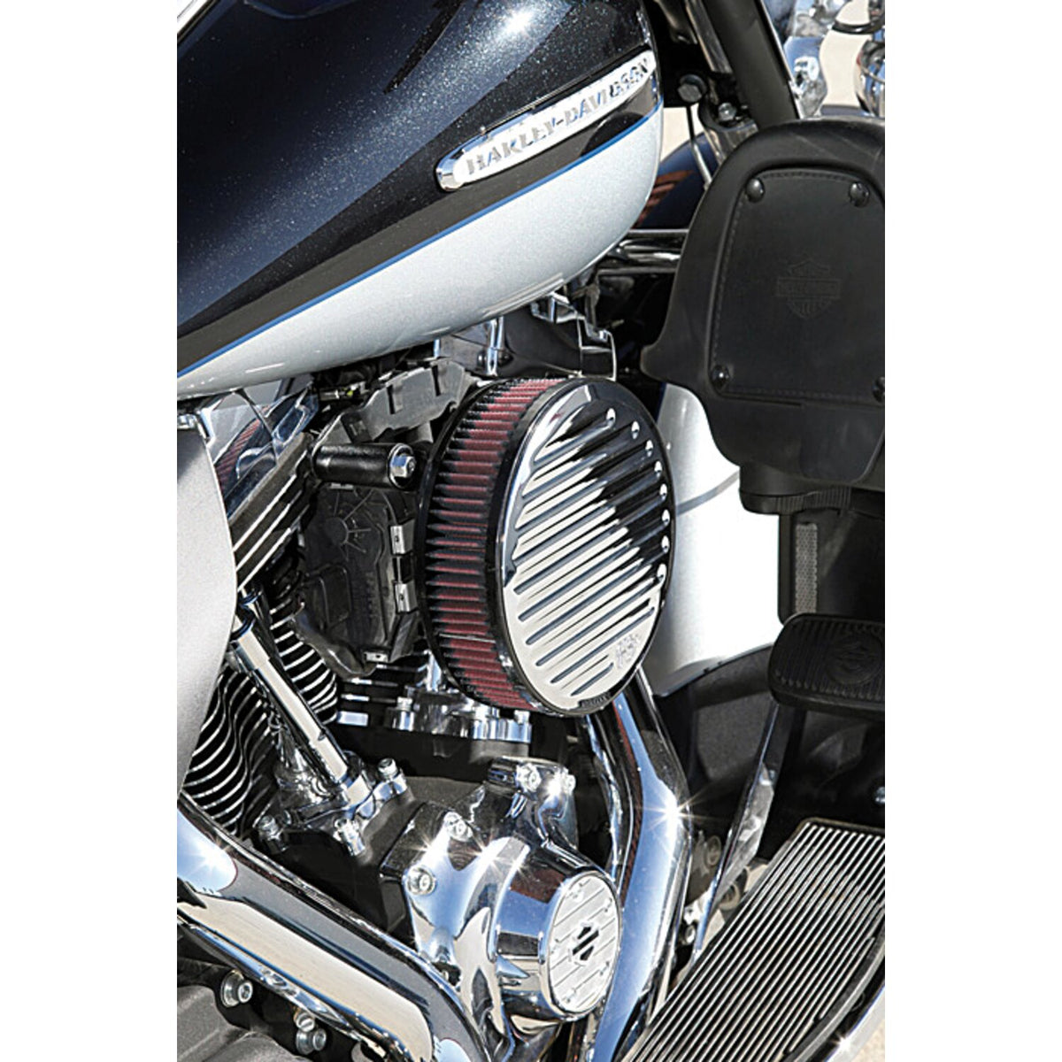 K&N street metal high-flow air intake Grind chrome