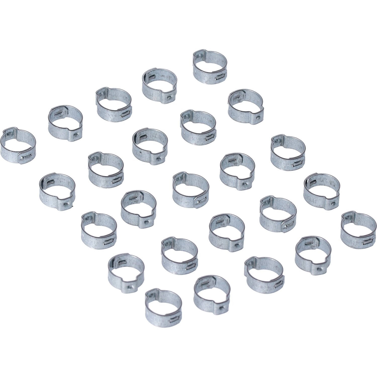 MCS Crimp hose clamp 19/32 (14.99mm) ID - Zinc
