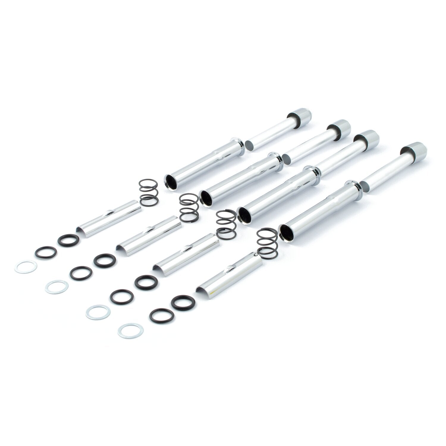 MCS Complete 66-E79 Shovel pushrod cover kit - Chrome