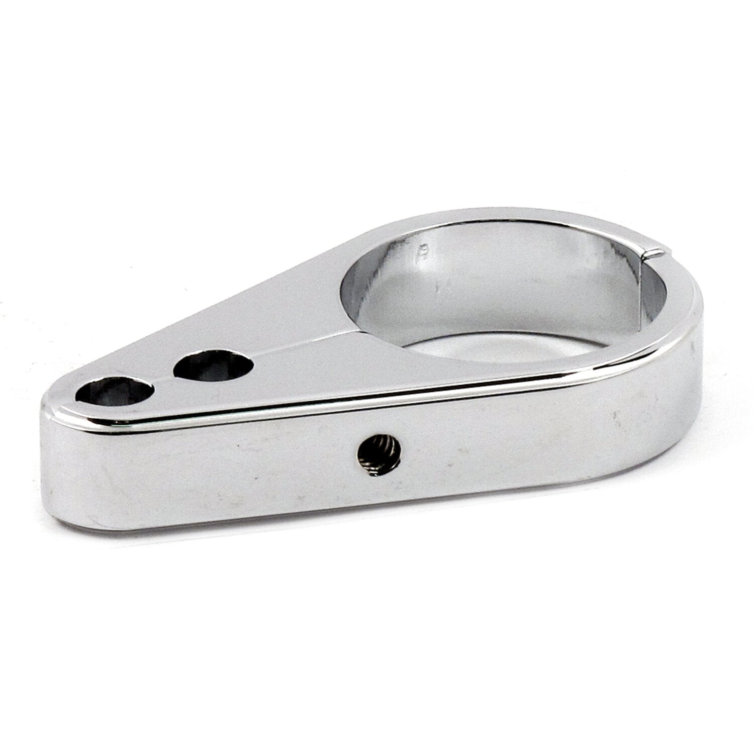 MCS 2-piece frame cable clamp - Throttle/Idle - Chrome
