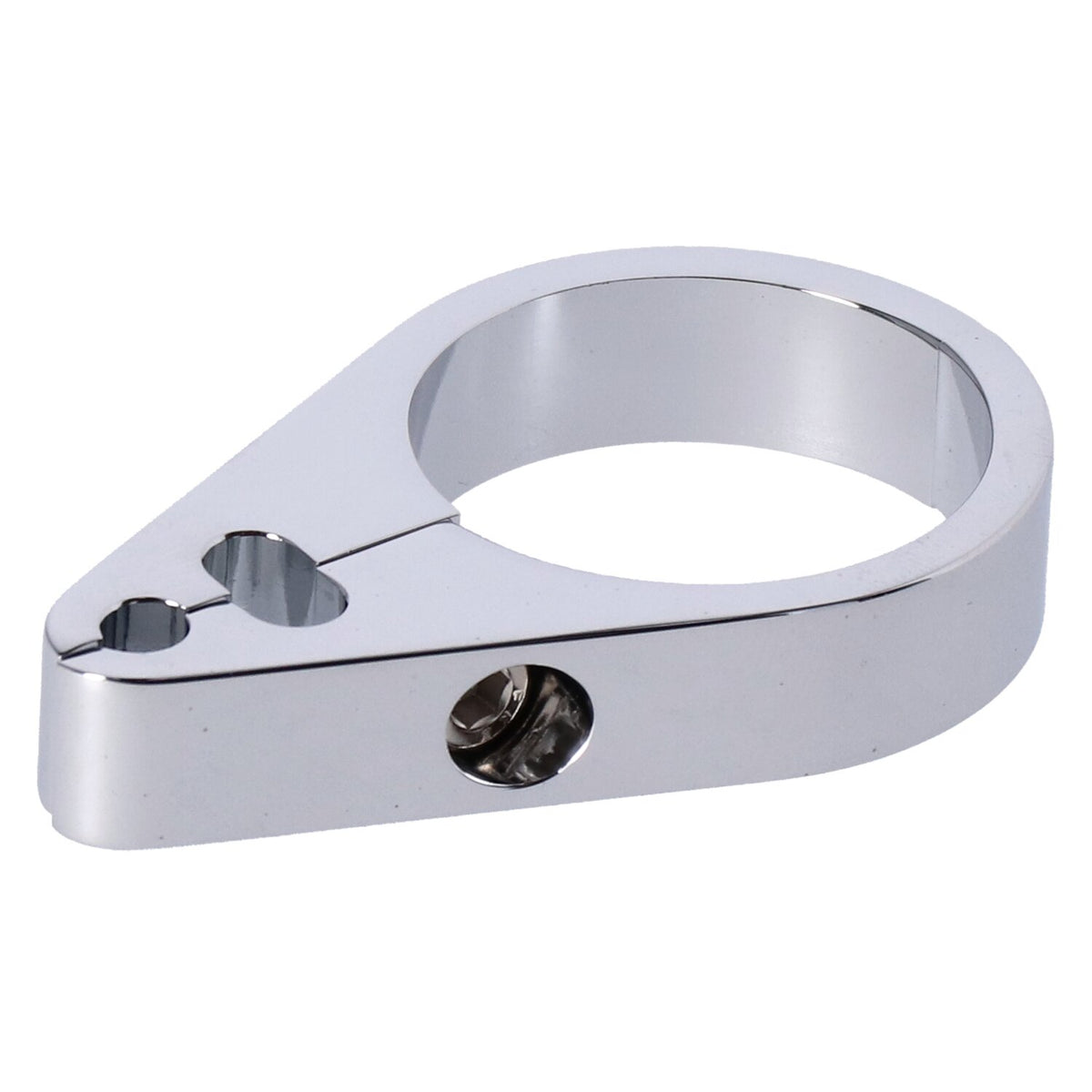 MCS 2-Piece frame cable clamp - Throttle/Idle/Brake - Chrome