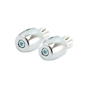 TRW bar ends for 22mm steel handlebars - Chrome