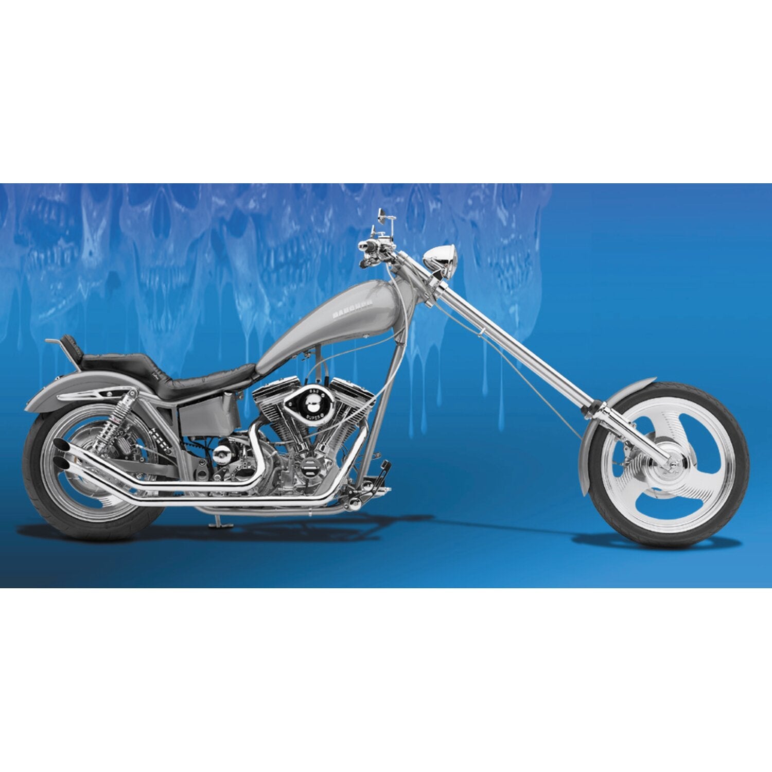 Paughco Upswept drag pipes - Gooseneck - Chrome